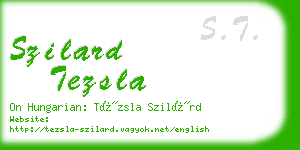 szilard tezsla business card